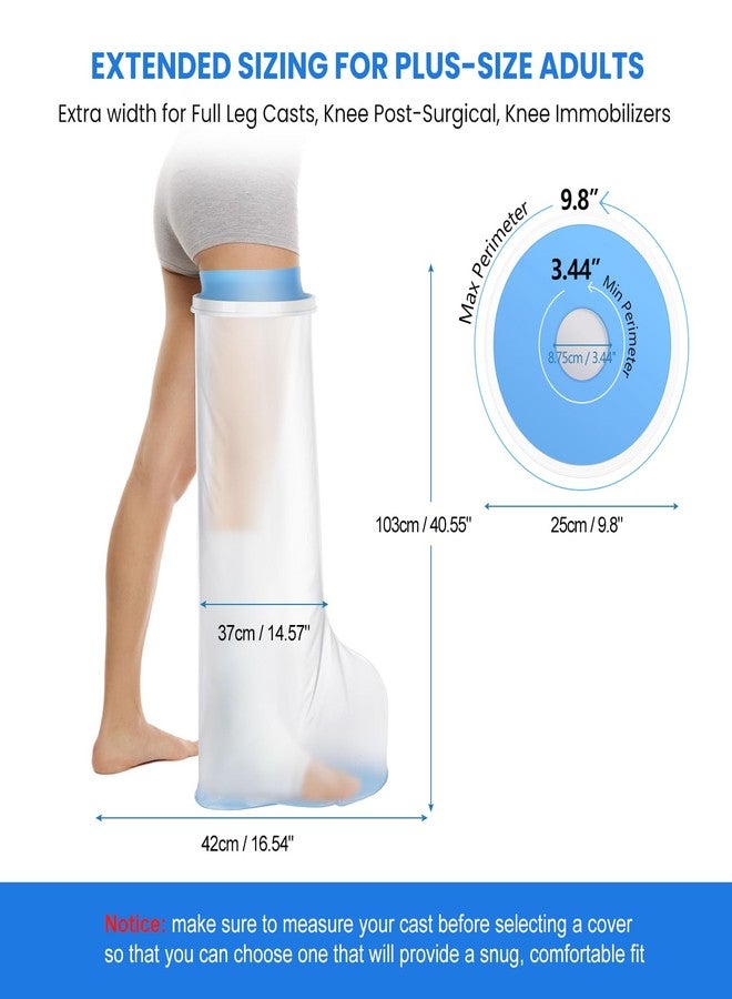 Zolife Waterpoof Extra Wide Full Leg Cast Cover for Shower after Surgey with Non-Slip Bottom, Extra Large Cast Protector for Leg knee Surgeries, Large Cast, Knee Immobilizer/Brace, Surgeries Boots, Reusable - Image 3