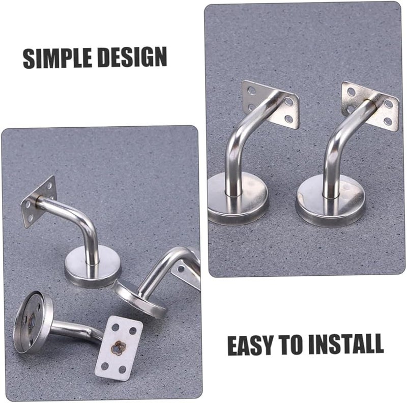 304 Stainless Steel Wall Brackets Handrail Holder Rustproof for Stairs Bathroom Corridor - Image 5