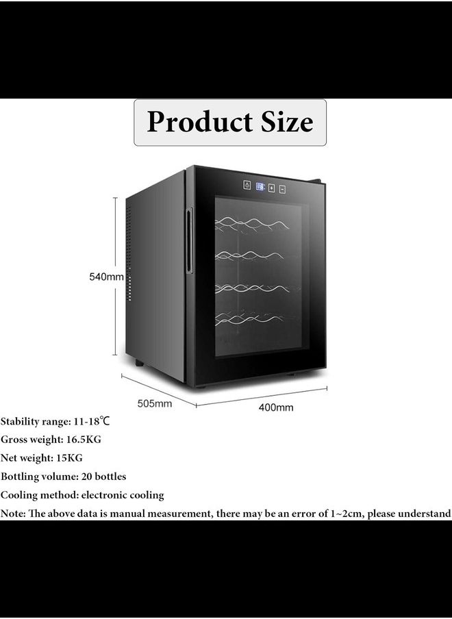 Generic Refrigerator Chiller, Countertop Wine Cooler-independent Compact Mini Wine Refrigerator With 12/16/20 Bottle Capacity Digital Control Glass  - Image 2