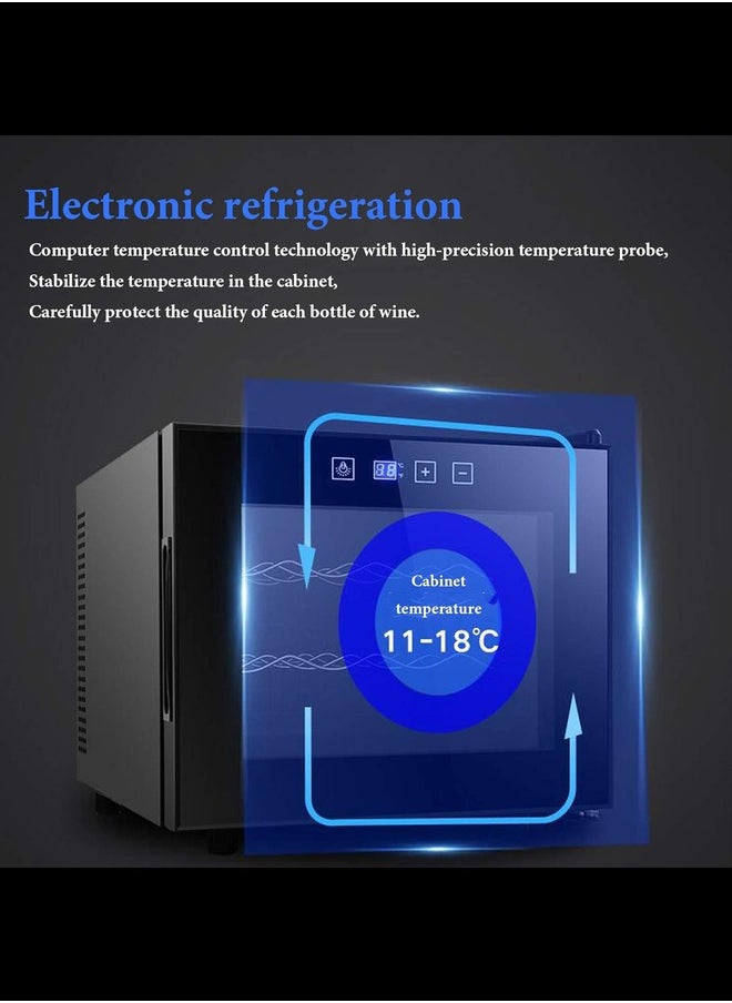 Generic Refrigerator Chiller, Countertop Wine Cooler-independent Compact Mini Wine Refrigerator With 12/16/20 Bottle Capacity Digital Control Glass  - Image 3