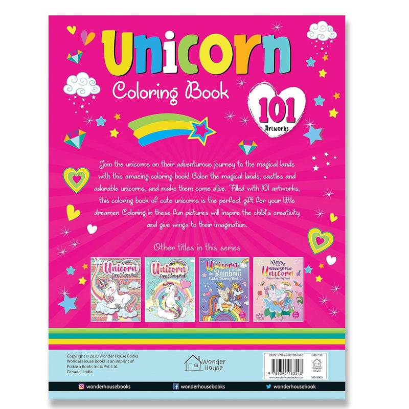 Unicorn Coloring Book - 101 Artworks: Colouring Book For Kids - Image 2