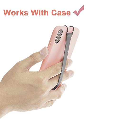 TFY Security Silicon Hand Strap Holder Compatible with iPhone Air / 17 Pro Max / 16 Pro / 15/14 Pro / 13/12 Pro / 11 / XR/SE and Galaxy A55 / Galaxy S24 / S23 and Other Smartphones (Gray) - Image 2