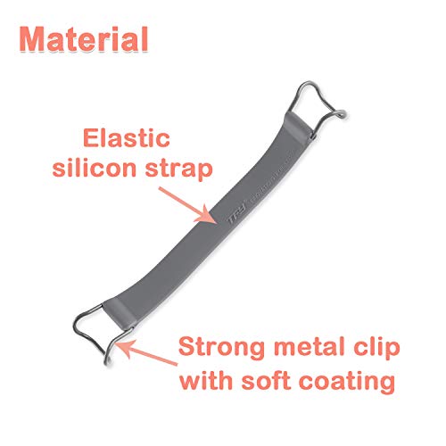 TFY Security Silicon Hand Strap Holder Compatible with iPhone Air / 17 Pro Max / 16 Pro / 15/14 Pro / 13/12 Pro / 11 / XR/SE and Galaxy A55 / Galaxy S24 / S23 and Other Smartphones (Gray) - Image 3