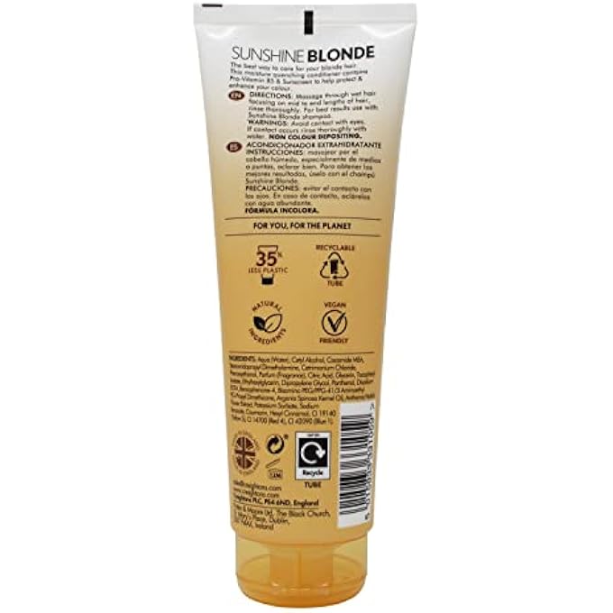 CREIGHTONS SUNSHINE BLONDE EXTRA MOISTURISING CONDITIONER (250ML) - MADE WITH ARGAN & CHAMOMILE TO REHYDRATE, BRIGHTEN & SMOOTH. ENHANCES NATURAL & COLOUR TREATED BLONDES - Image 2
