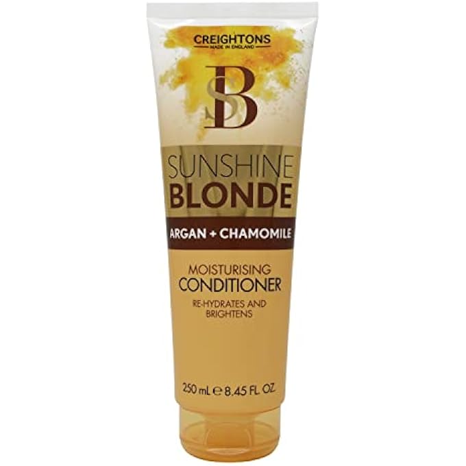 CREIGHTONS SUNSHINE BLONDE EXTRA MOISTURISING CONDITIONER (250ML) - MADE WITH ARGAN & CHAMOMILE TO REHYDRATE, BRIGHTEN & SMOOTH. ENHANCES NATURAL & COLOUR TREATED BLONDES - Image 1