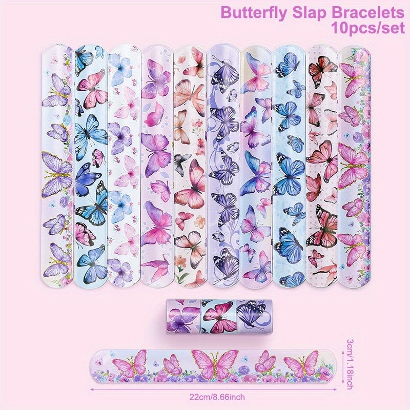 Butterfly Design Bracelets Set of 10 for Women Men Party Favors - Image 3