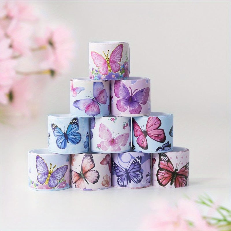 Butterfly Design Bracelets Set of 10 for Women Men Party Favors - Image 4