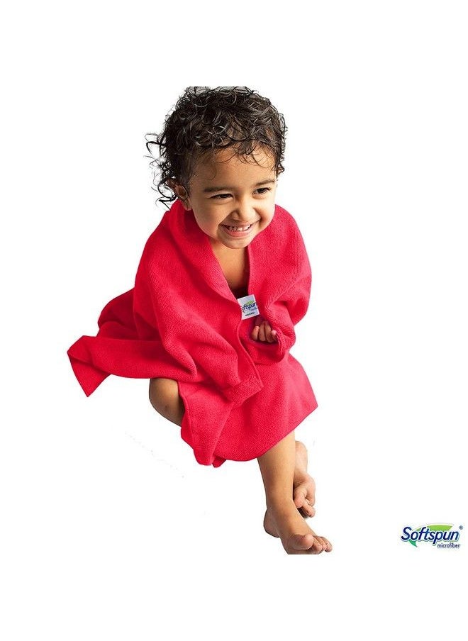 SOFTSPUN - Microfiber Ultra Fast Drying Hand & Face Towel Cloth 40X40 Cms 2 Pieces (Red) - Image 1