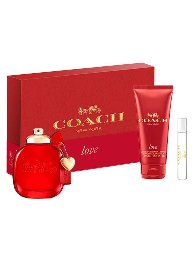 Coach Love Gift Set - EDP 90ml + 100ml + 7,5mlml