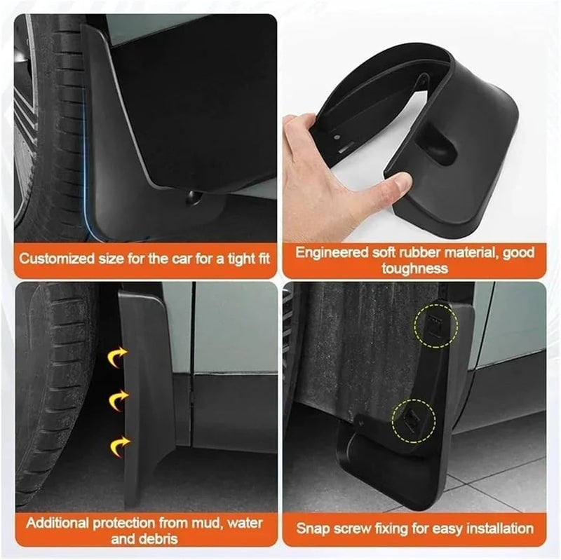 Polestar 2 2021 2024 Mud Flaps Set 4PCS Front Rear Splash Guards Style A - Image 4