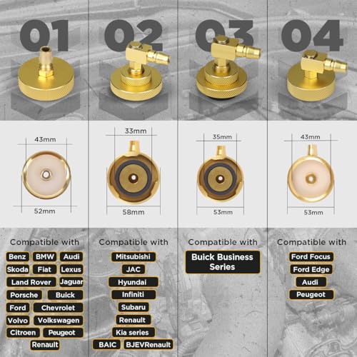 CMTOOL Master Cylinder Bleeder Kit, 17PCS Brake Bleeder Adapter Kit, Aluminum Material, Brake Pressure Bleeding Set with Quick Connector, for Most Vehicles - Image 4