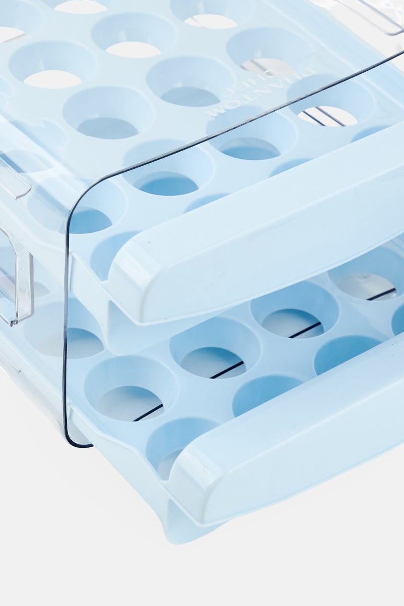 Phantom Chef Double Layer Egg Holder Container, Light Blue - Image 3