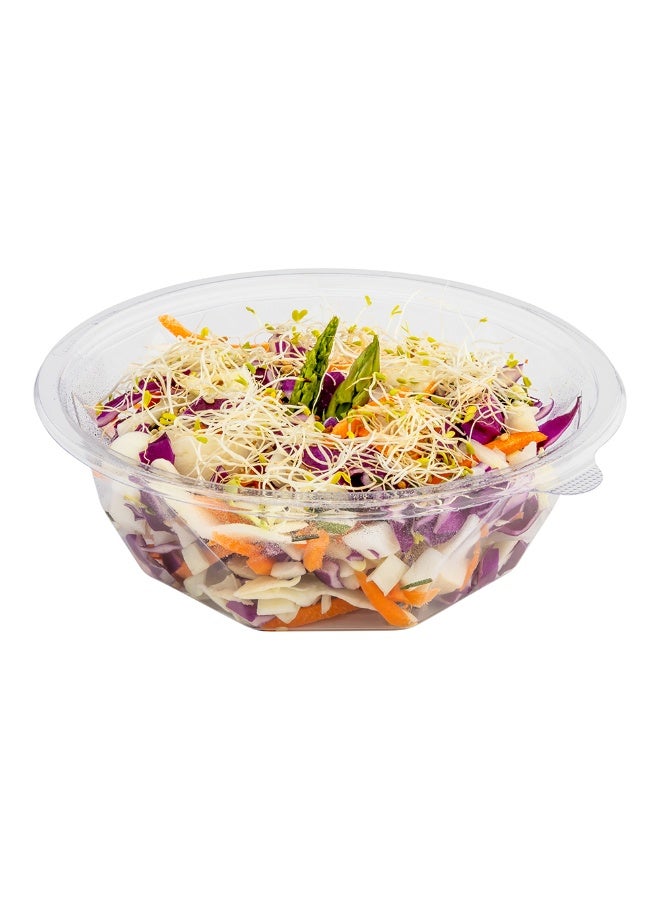 Restaurantware Basic Nature 16 Ounce Disposable Plastic Containers, 500 Plastic Salad Bowls - Lids Sold Separately, Round, Clear PLA Plastic Food Bowls, For To Go Meals And Takeaway Orders - Image 2