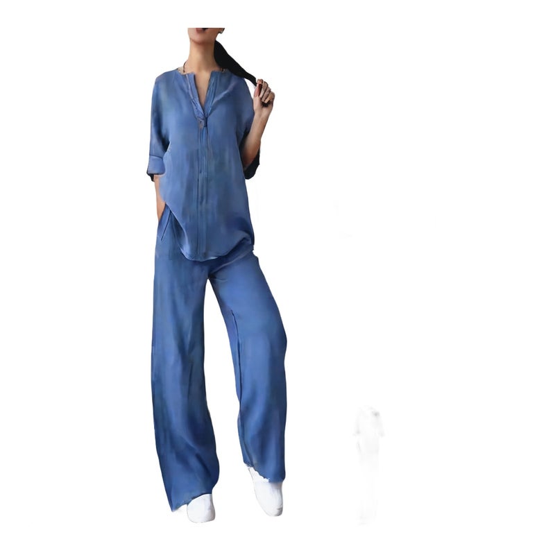 Fashion Casual Cotton Linen Outfit Set - Image 1