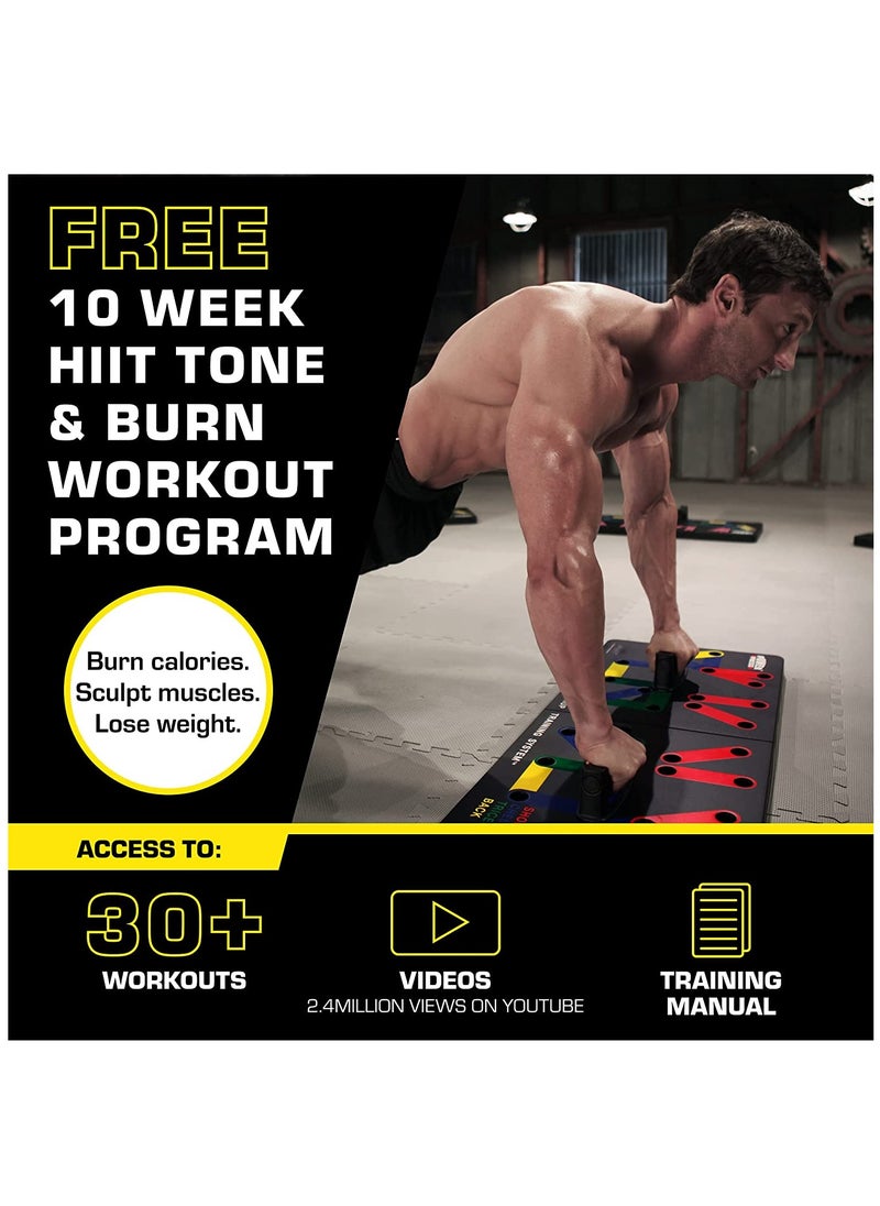 14IN1 Complete PushUp Training System Board For Home Workouts, With Carrying Bag