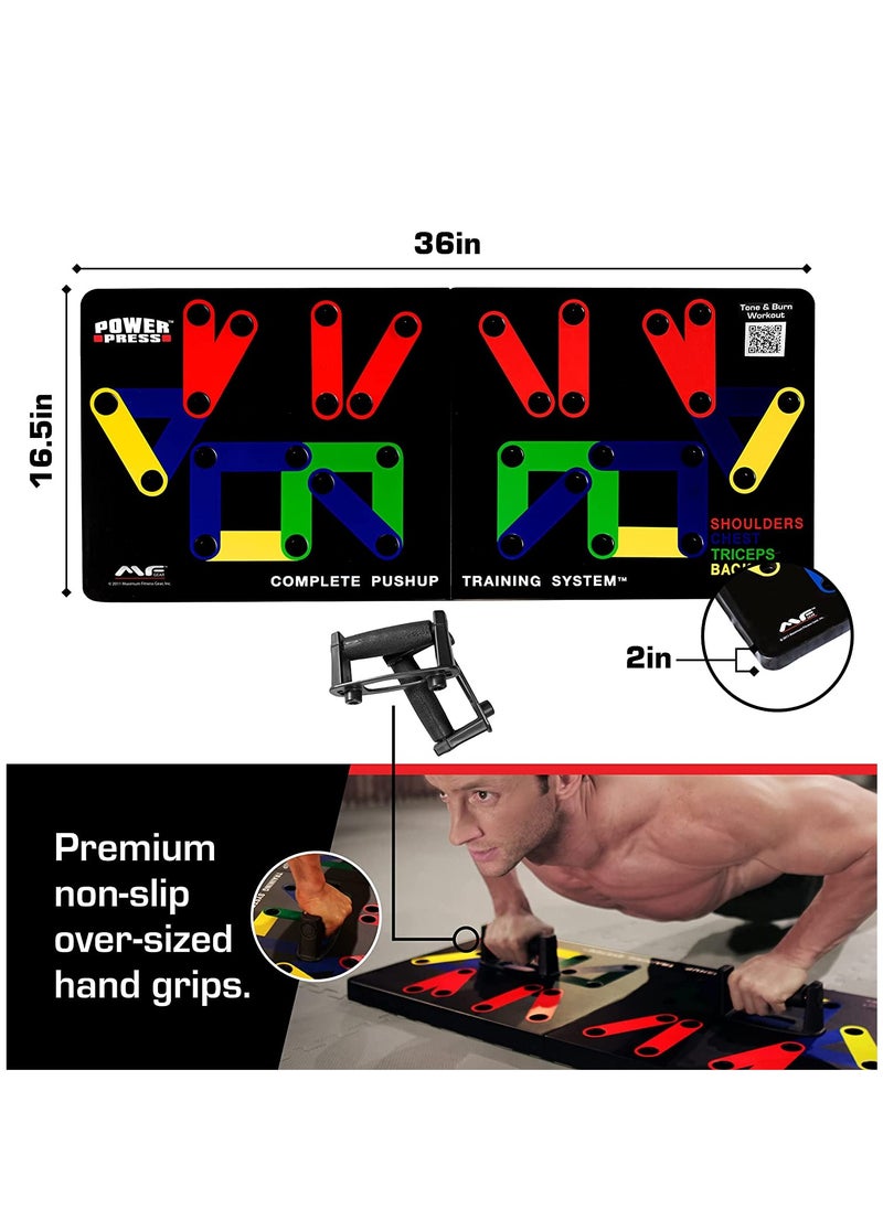 14IN1 Complete PushUp Training System Board For Home Workouts, With Carrying Bag