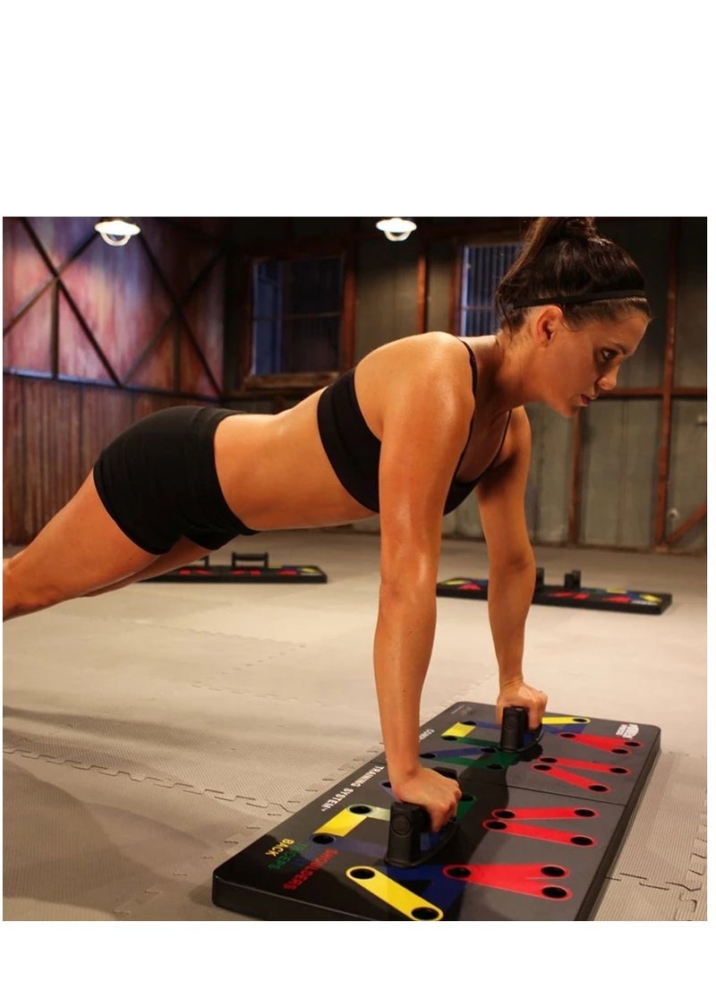 14IN1 Complete PushUp Training System Board For Home Workouts, With Carrying Bag