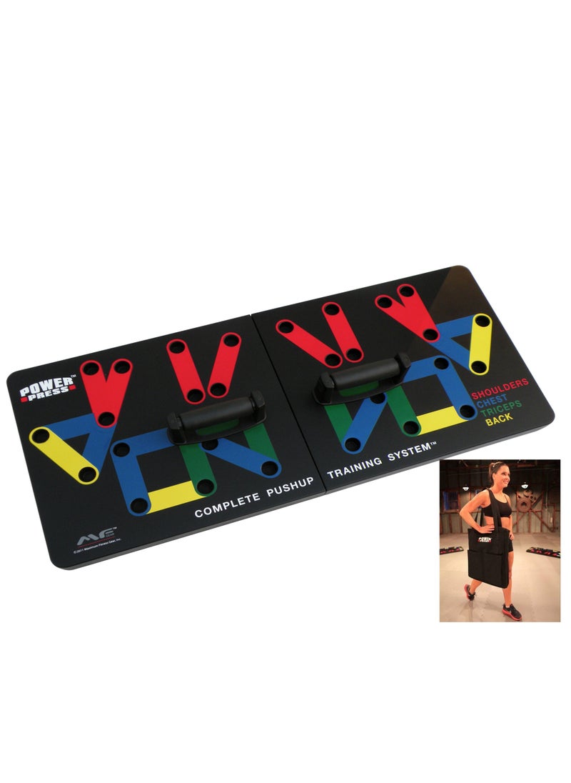 14IN1 Complete PushUp Training System Board For Home Workouts, With Carrying Bag