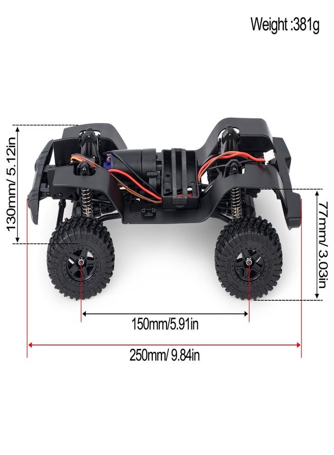 VNUHV 150mm TRX4M Wheelbase Assembled Frame Chassis Front Rear Axles Gearbox for 1/18 RC Crawler Bronco Defender Upgrade Part - Image 2