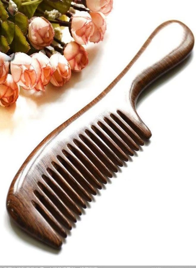 Letyvba Walnut Hair Comb, Wooden Comb for Women, Premium Antistatic Walnut 3-Piece Comb Set - Wide, Medium, and Fine Tooth. For Women and Men with Curly, Wet, Long, Dry, or Thin Hair - Image 3