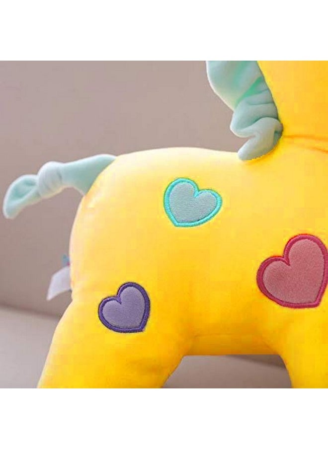 CLICK4DEAL CLICK4DEAL Soft Toys Unicorn | Toy for Baby Girl Boy | Horse Toys for Kids Playing | Birthday Gifts for Boys and Girls | (30 Cms, Stuffed Animal Yellow, Smooth Cushion Material)  - Image 3