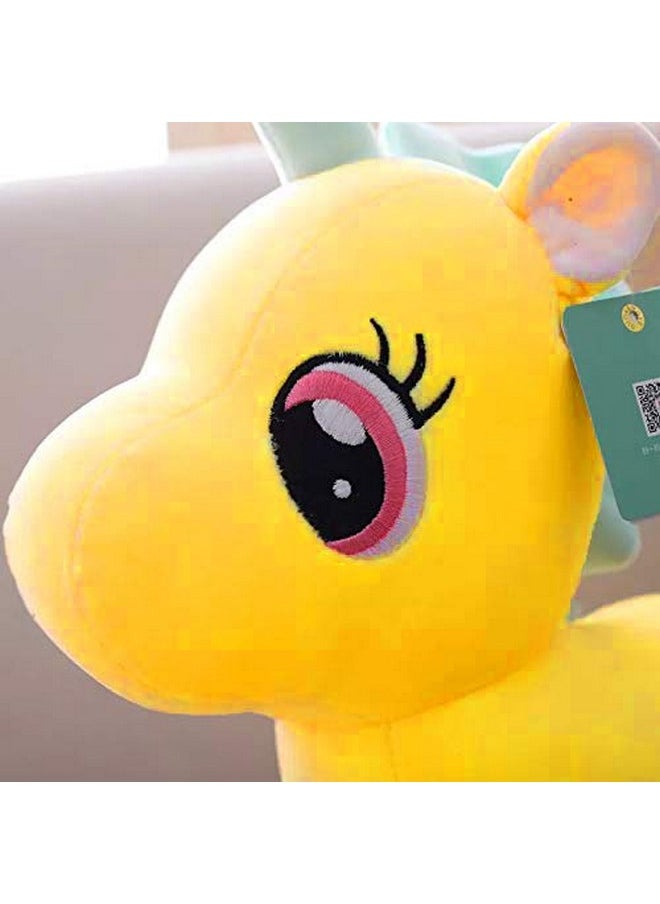 CLICK4DEAL CLICK4DEAL Soft Toys Unicorn | Toy for Baby Girl Boy | Horse Toys for Kids Playing | Birthday Gifts for Boys and Girls | (30 Cms, Stuffed Animal Yellow, Smooth Cushion Material)  - Image 2