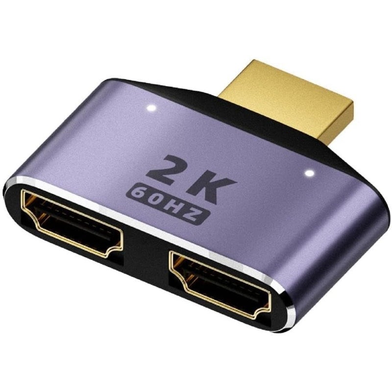 Black 2K Splitter FullHD 1080P Video Splitter 1X2 Split 1 in 2 Out for HDTV DVD Hdmi-Compatible 1 in 2 Out Satellite Equipment Accessories - Image 1