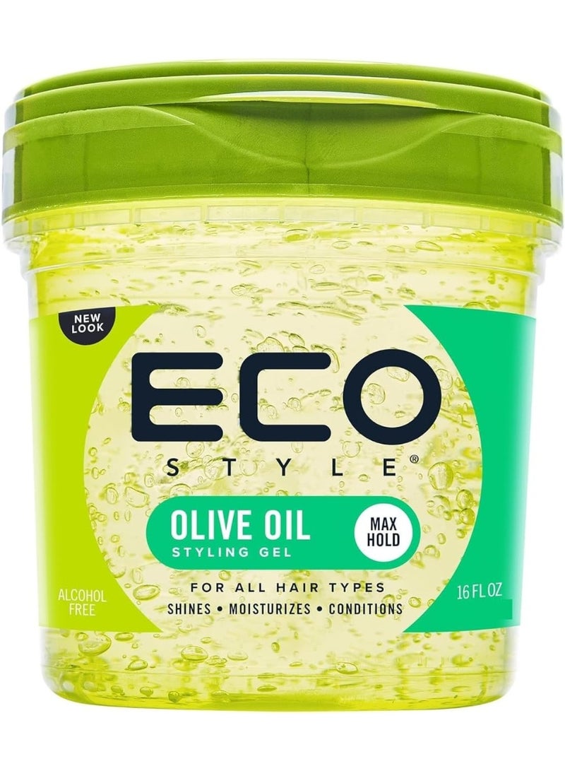 Eco Style Olive Oil Hair Styling Gel 473ml - Image 1