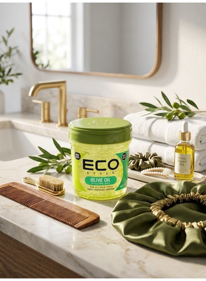 Eco Style Olive Oil Hair Styling Gel 473ml - Image 3
