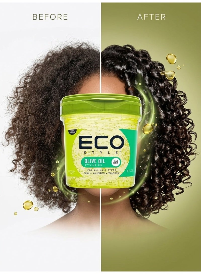Eco Style Olive Oil Hair Styling Gel 473ml - Image 5