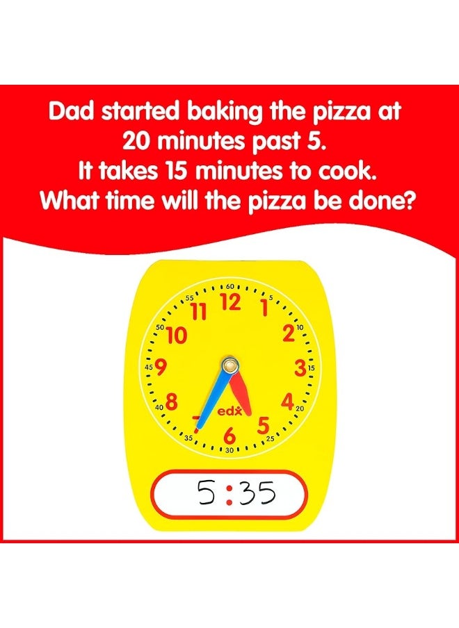 edxeducation - Learning ADVANTAGE-25615 edx Education Write-On/Wipe-Off Clock Dials - Set of 5 - Image 1
