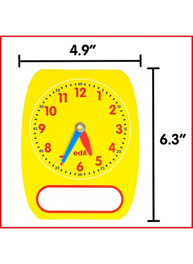edxeducation - Learning ADVANTAGE-25615 edx Education Write-On/Wipe-Off Clock Dials - Set of 5 - Image 1