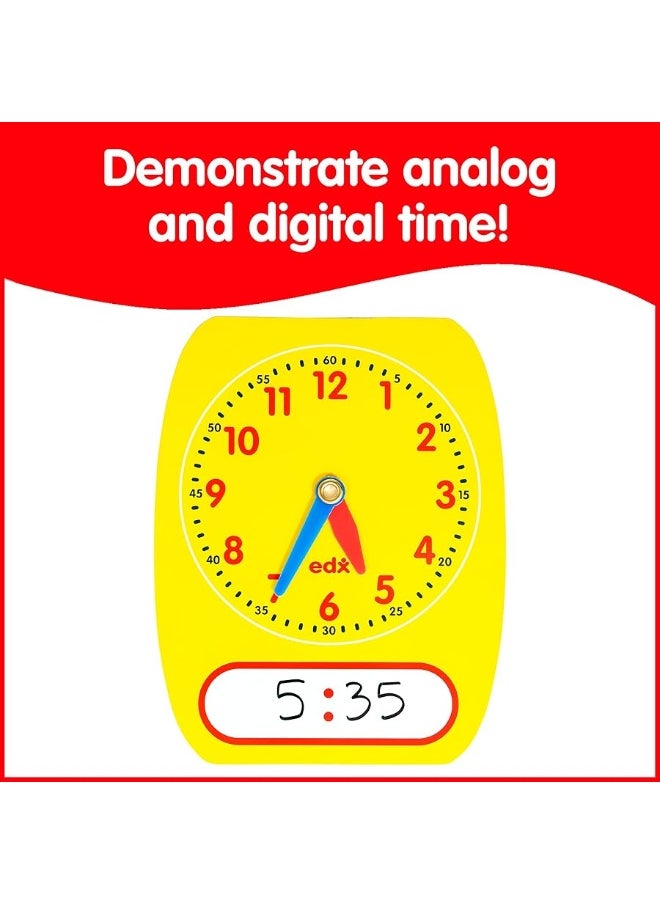 edxeducation - Learning ADVANTAGE-25615 edx Education Write-On/Wipe-Off Clock Dials - Set of 5 - Image 1