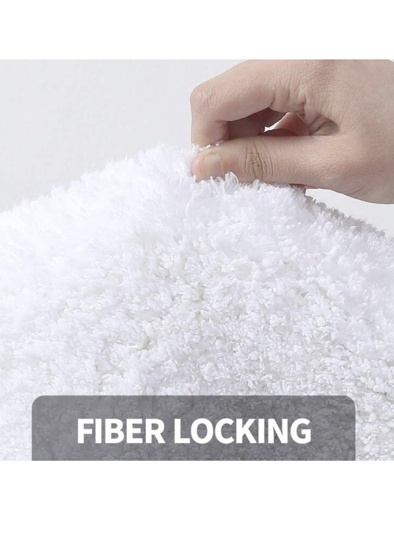 كوتيس 1-قطعة غير قابلة للانزلاق حمام حمام سجادة للحمام امتصاص المياه حصيرة البوليستر الأبيض 40x60 سم - Image 4