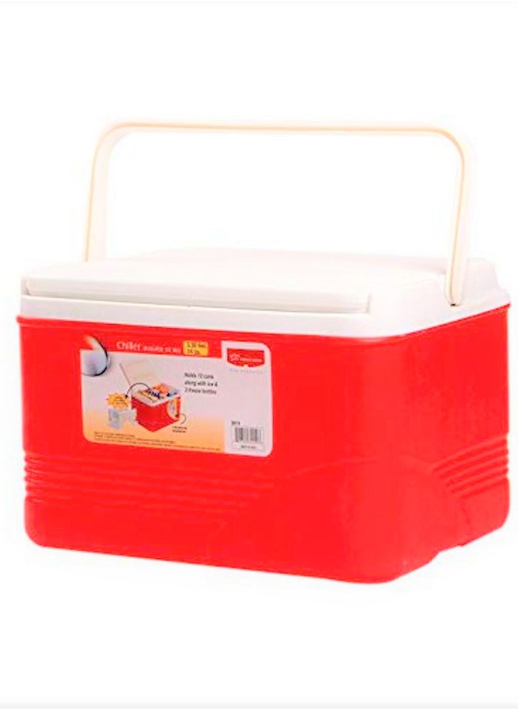 PRINCEWARE 6-Litre Ice Box Thermo insulated Picnic Cool Box-Thermo Keeper Container Expanded Cooler Fishing Ice Box-Orange,Blue,Red  - Image 1