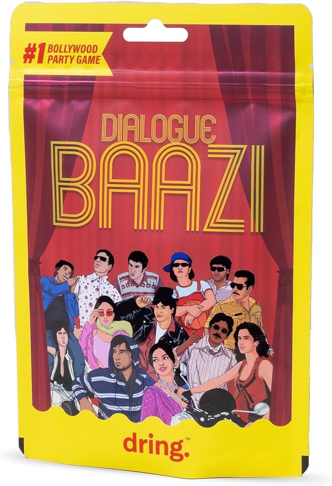 Dring Dialogue Baazi - The #1 Bollywood House Party Game for Friends (100 Cards, Multicolour) | Movie Quest, Dumb charades, Film Card Game for Adults | Perfect for Birthday, Bachelor & Gifting | - Image 1