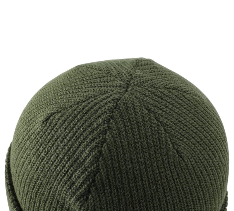 Connectyle قبعة شتوية دافئة كلاسيكية للرجال من كونكتايل، قبعة بوني كوف محبوكة من الأكريليك (أخضر عسكري) - Image 4