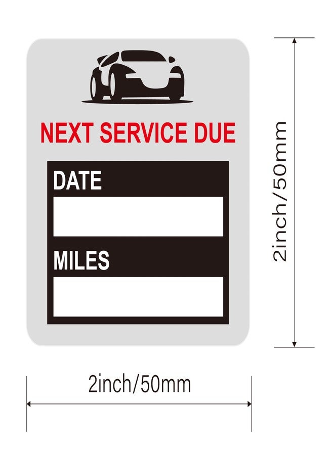M MeshaKippa Oil Change Stickers Static Cling,2x2 60pcs Black Next Service Due Stickers,Oil Change Reminder Stickers - Image 2