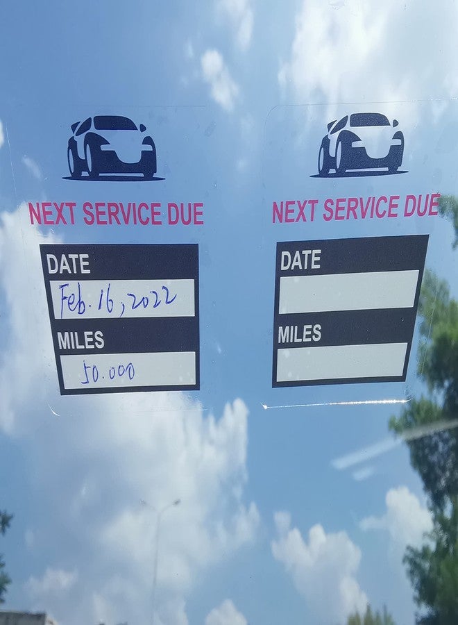 M MeshaKippa Oil Change Stickers Static Cling,2x2 60pcs Black Next Service Due Stickers,Oil Change Reminder Stickers - Image 3