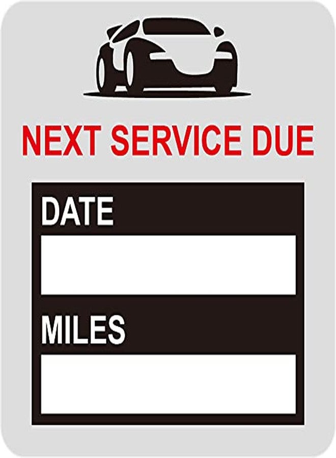 M MeshaKippa Oil Change Stickers Static Cling,2x2 60pcs Black Next Service Due Stickers,Oil Change Reminder Stickers - Image 1
