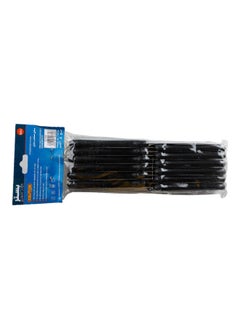 Bister 12pcs Steak Knife Black Plastic Handle High Stainless Steel 0.7 mm thickness Chinese Chopping Knife Kitchen chef knives with Black Color Handle for Home and Restaurant Size 4"  - Image 2