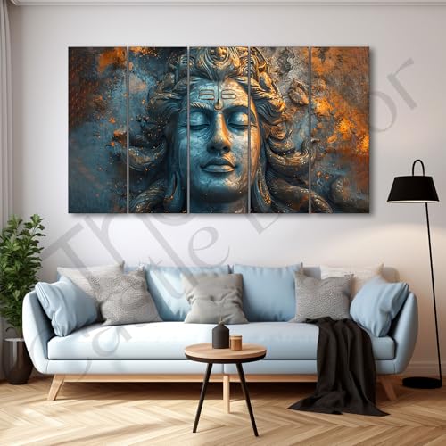 The Castle Decor Lord Shiva painting with frame Big Size 27x48 Wall art for living room,Bedroom,Drawing room,Hotels-Wooden Framed-663 - Image 2