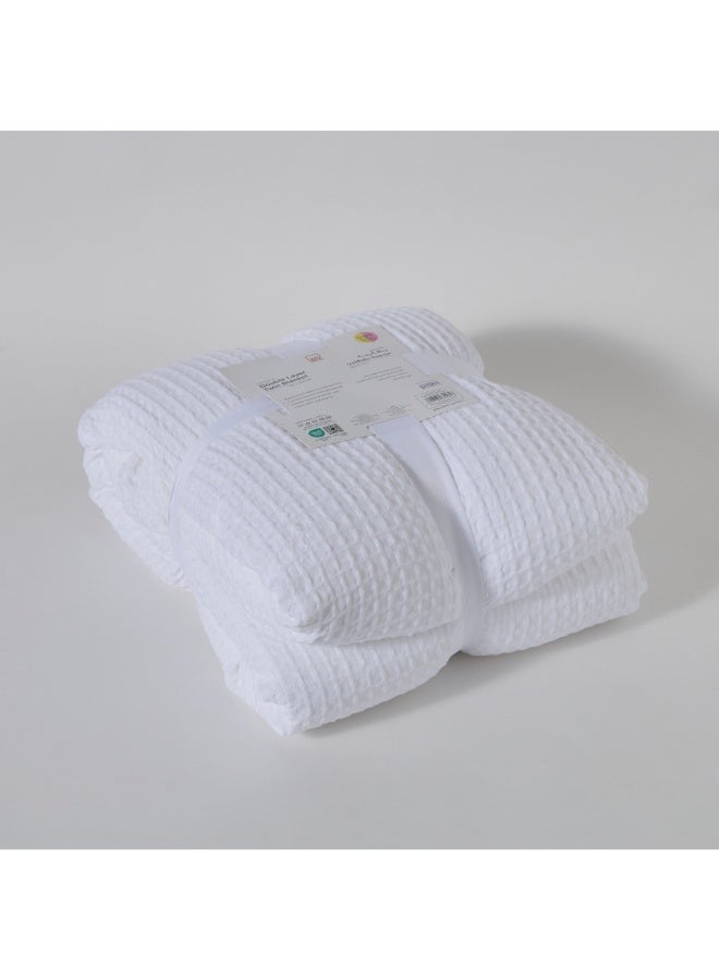 Home Box Serene Waffle Double Layer Twin Blanket 150 X 200 Cm - Image 4