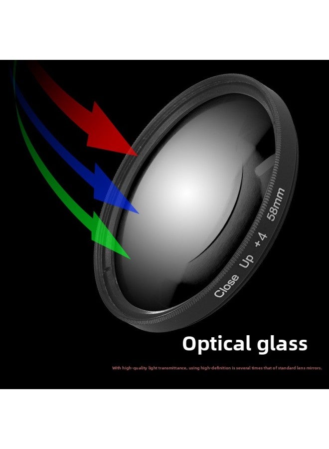 + 4x Close-up Lens 55 58 62 67 72mm For Sony Konka Close-up Lens Macro SLR Camera-Color:(+ 4x) 43mm - Image 4