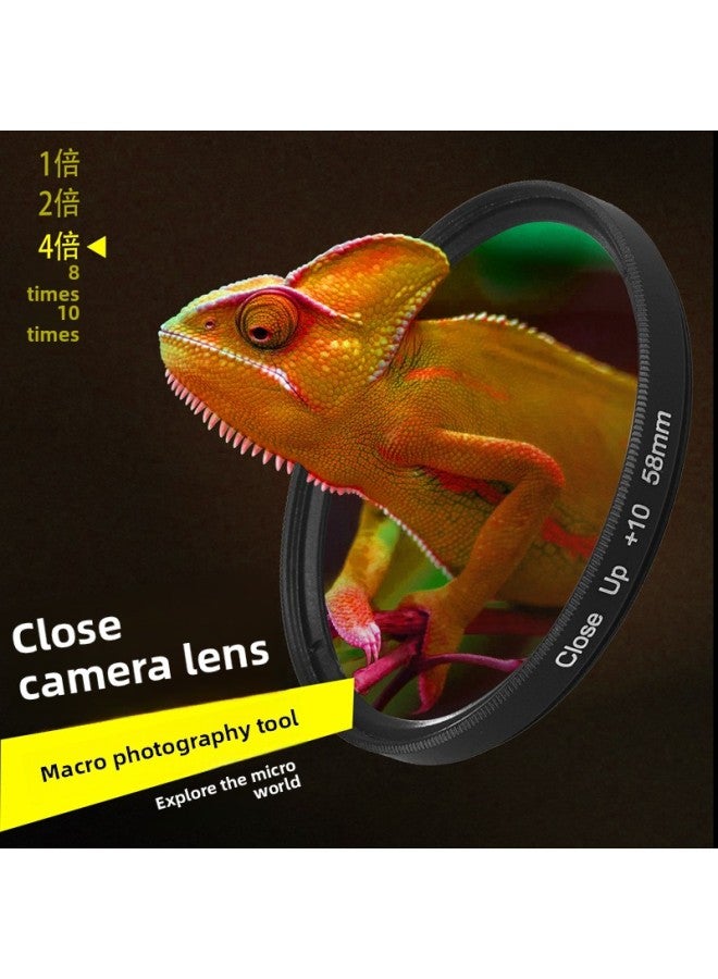 + 4x Close-up Lens 55 58 62 67 72mm For Sony Konka Close-up Lens Macro SLR Camera-Color:(+ 4x) 43mm - Image 1