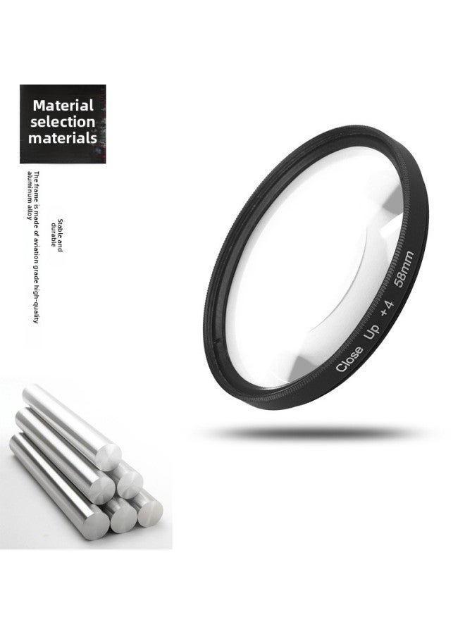 + 4x Close-up Lens 55 58 62 67 72mm For Sony Konka Close-up Lens Macro SLR Camera-Color:(+ 4x) 43mm - Image 5