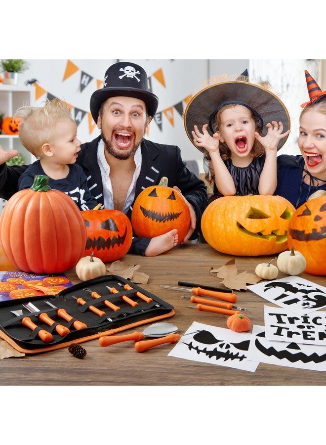 JOYIN JOYIN 12 Pcs Halloween Pumpkin Carving Kit, Professional Carving Set with Handbag, 12 Stainless Steel Double-sided Sculpting Tools for Jack-o-Lantern DIY Kids Party Decoration Craft Supplies - Image 3