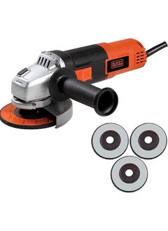 BLACK+DECKER 115Mm 820W Small Angle Grinder Kg8215 B5 With 3 Metal Grinding Disk A17901N Ae Orange Black Kg8215Mea4 B5  - Image 1
