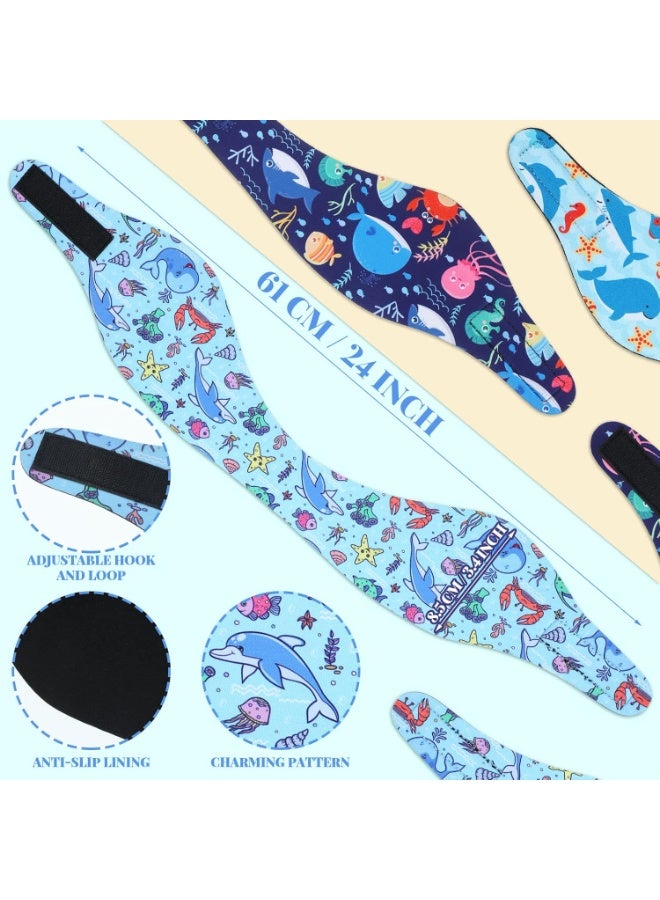 ديوتي عبوة من 4 عصابات رأس لحماية أذني الأطفال للسباحة، مصنوعة من النيوبرين المقاوم للماء وقابل للتعديل، مناسبة للسباحة، والاستحمام، وركوب الأمواج، والتجديف. - Image 2