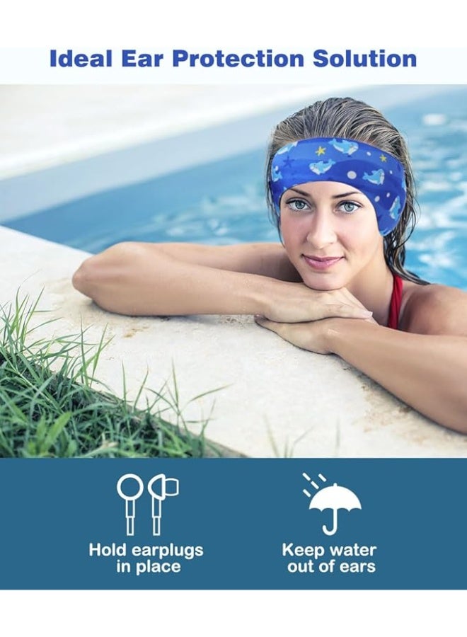 ديوتي عبوة من 4 عصابات رأس لحماية أذني الأطفال للسباحة، مصنوعة من النيوبرين المقاوم للماء وقابل للتعديل، مناسبة للسباحة، والاستحمام، وركوب الأمواج، والتجديف. - Image 5
